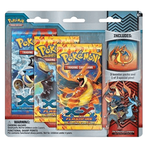 Mega Charizard Y Pin 3-Pack Blister
