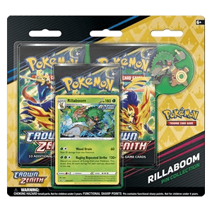 Crown Zenith: Rillaboom Pin Collection 3-Pack Blister